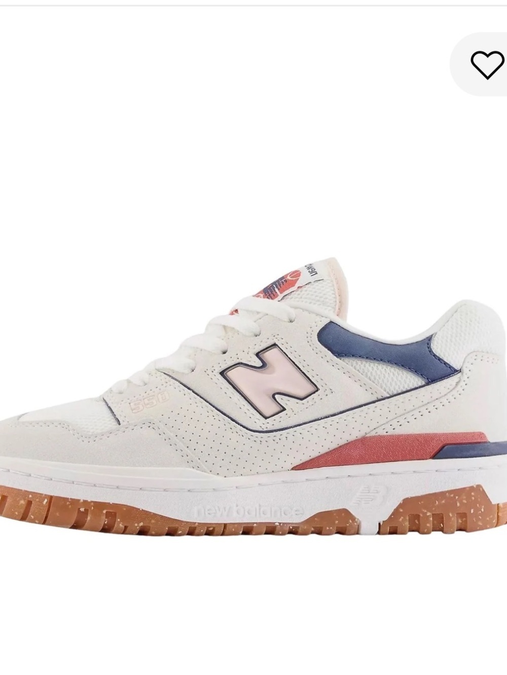 New Balance Women's 550 Sneakers - White, Pink, Navy